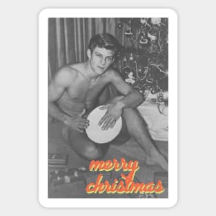 Merry Christmas (Vintage Queer Christmas Card) Sticker